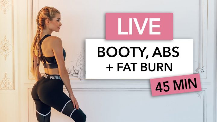 45 MIN BOOTY, ABS + FAT BURN –  intense combo for the ultimate burn I LIVE Workout I Pamela Reif